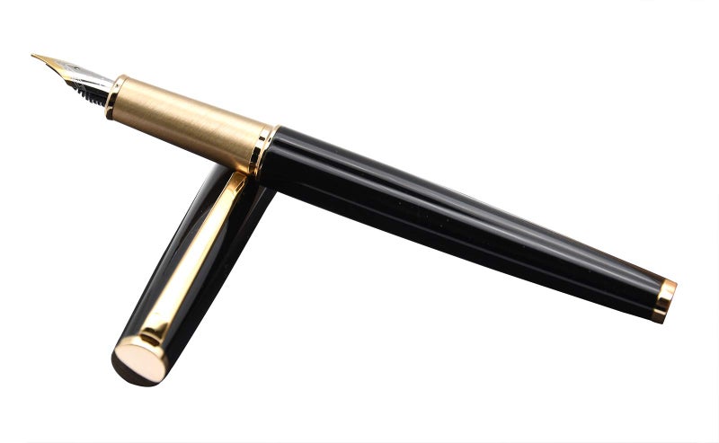 Gullor Fountain Pen JH95 with Ink Converter, Fine Nib, Black - Image 5